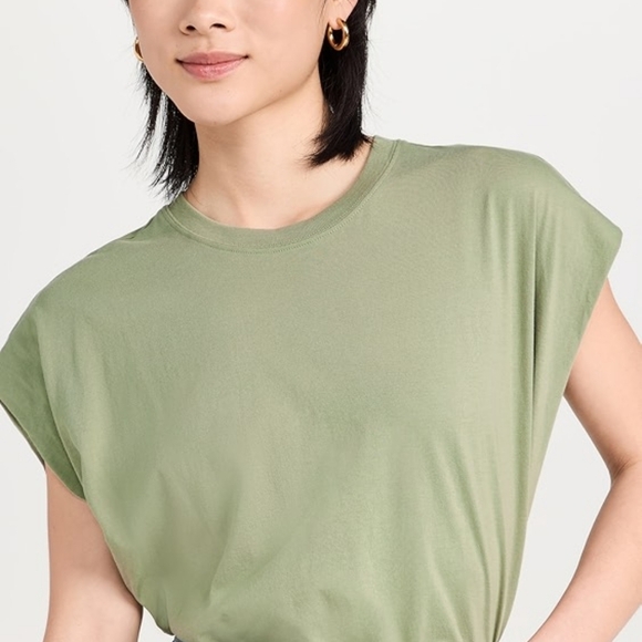 NWT Pistola Trina Muscle Tee Olive S  | $68 Retail | Lightweight Cotton - Picture 1 of 6